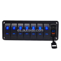 Panel de interruptor de rockero de 12v 7 para botes para botes